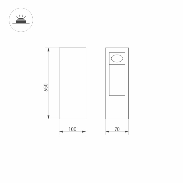 Уличный светодиодный светильник Arlight LGD-Mark-Boll-H650-7W Warm3000 029965 в Санкт-Петербурге