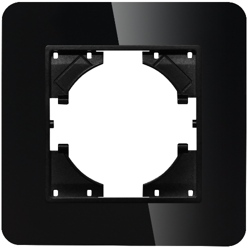 Рамка стеклянная на 1 пост Arlight FRM-OMALI-GS-1-BK 049662 в Санкт-Петербурге