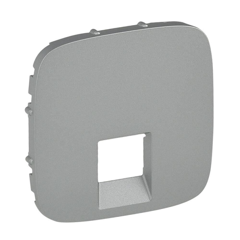 Лицевая панель Legrand Valena Allure розетки телефонной RJ-11/Ethernet RJ-45 алюминий 755417 в Санкт-Петербурге