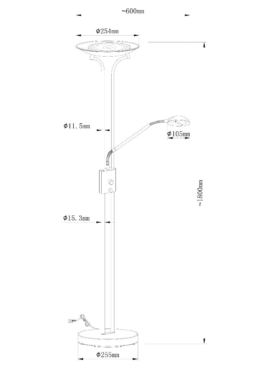 Торшер Arte Lamp Duetto A4329PN-2SS в Санкт-Петербурге