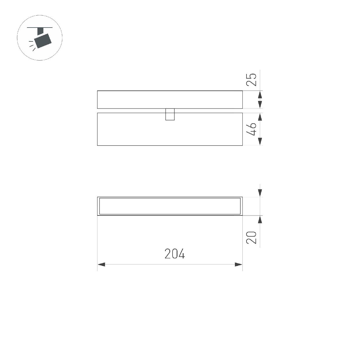 Трековый магнитный светильник Arlight MAG-FLAT-FOLD-25-S200-6W Day4000 050068 в Санкт-Петербурге