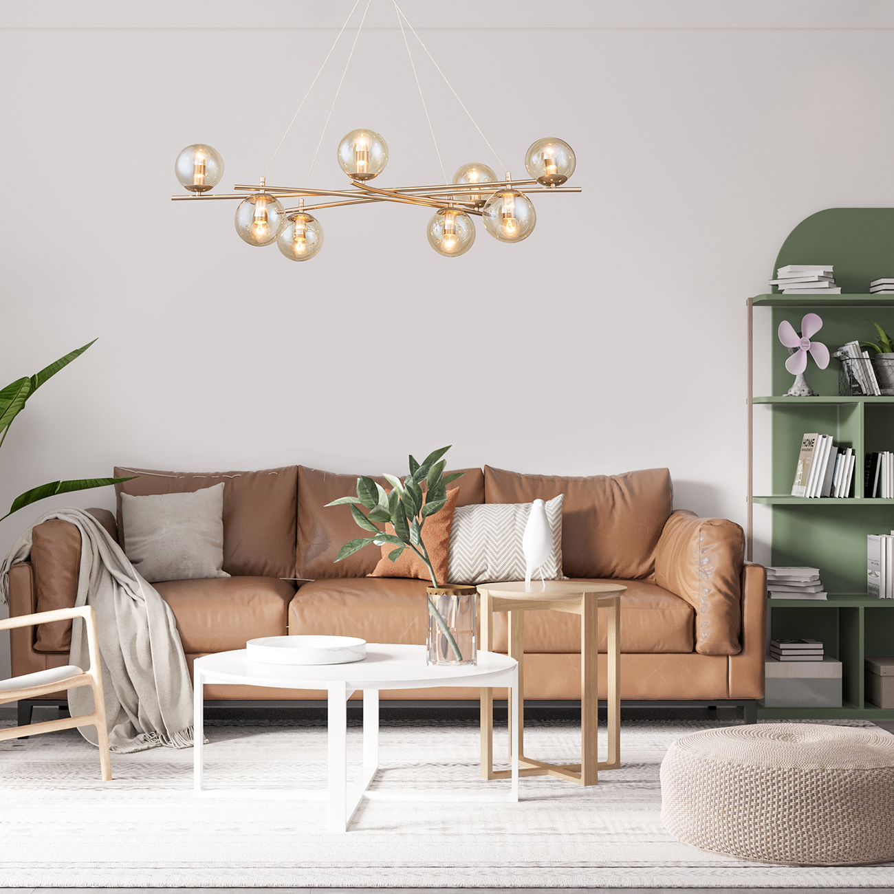 Подвесная люстра Escada Balance 1119/8S Gold в #REGION_NAME_DECLINE_PP#