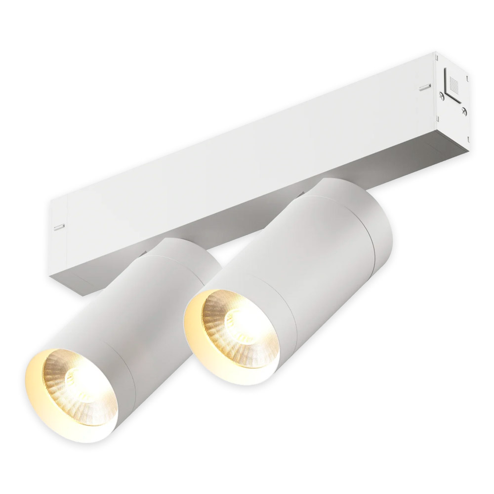 Трековый однофазный светильник AM Group Plain Opal AM590 2X10W 3000K WH в Санкт-Петербурге
