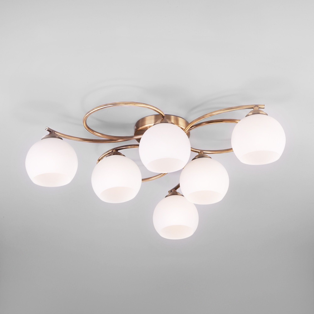 Потолочная люстра Eurosvet Alba 30144/6 античная бронза в Санкт-Петербурге