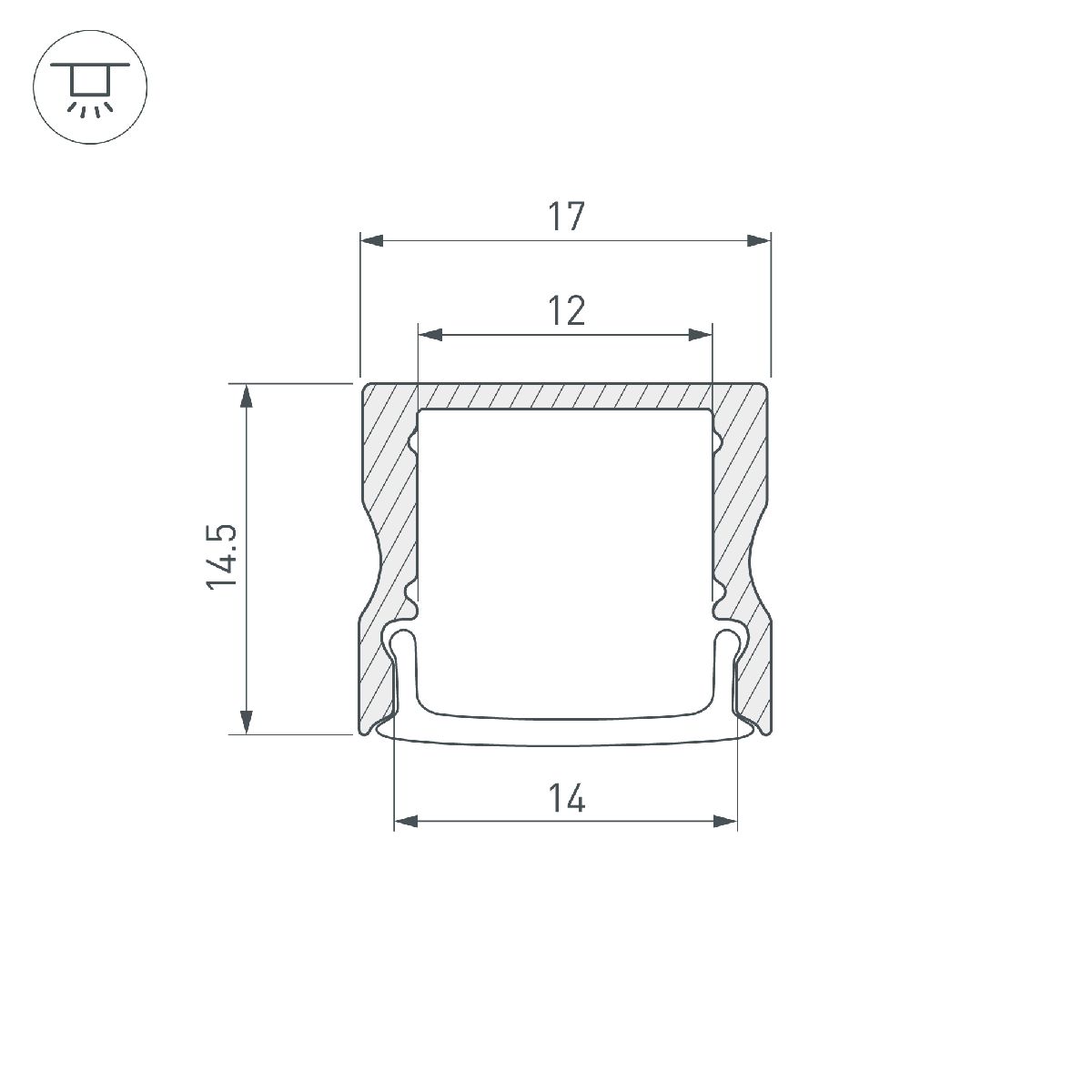 Профиль Arlight ARH-LINE-1715-2000 ANOD GOLD 039988 в Санкт-Петербурге