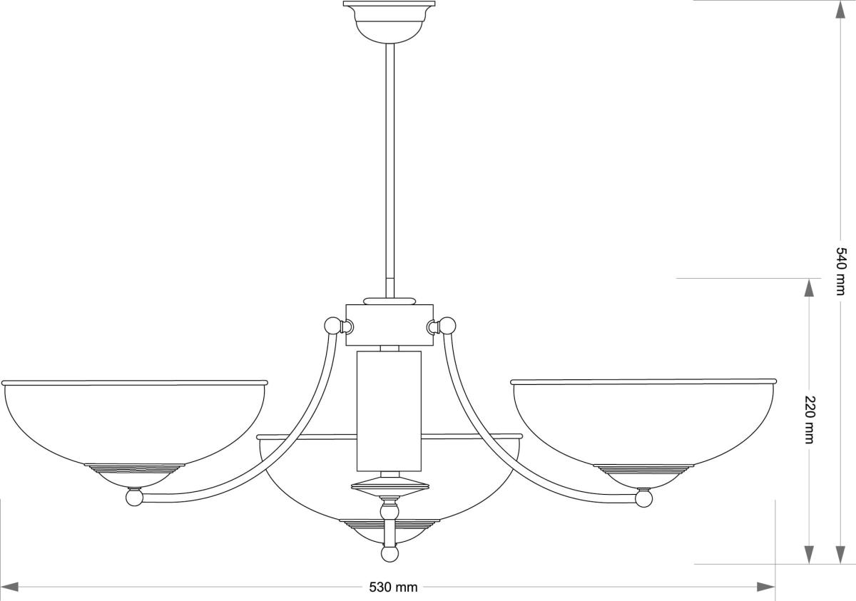 Люстра на штанге Kutek N KLOSZ N-ZW-3(P) в Санкт-Петербурге