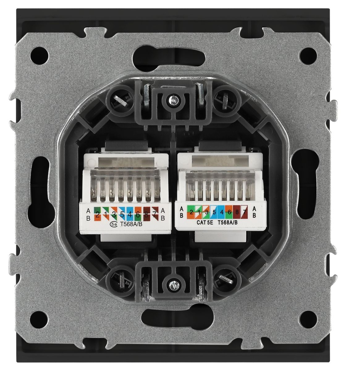 Розетка Эра Arktik 16-3108-05 информационная двойная 2XRJ45 антрацит Б0070488 в Санкт-Петербурге