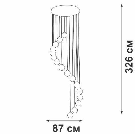 Каскадная люстра Vitaluce V2893-9/16S в Санкт-Петербурге