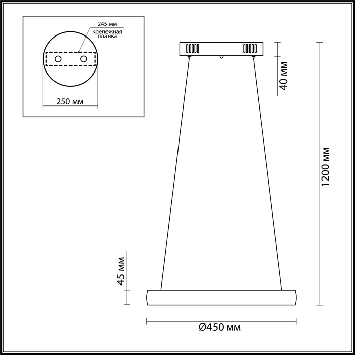 Подвесной светодиодный светильник Odeon Light Constance 4603/36L в Санкт-Петербурге