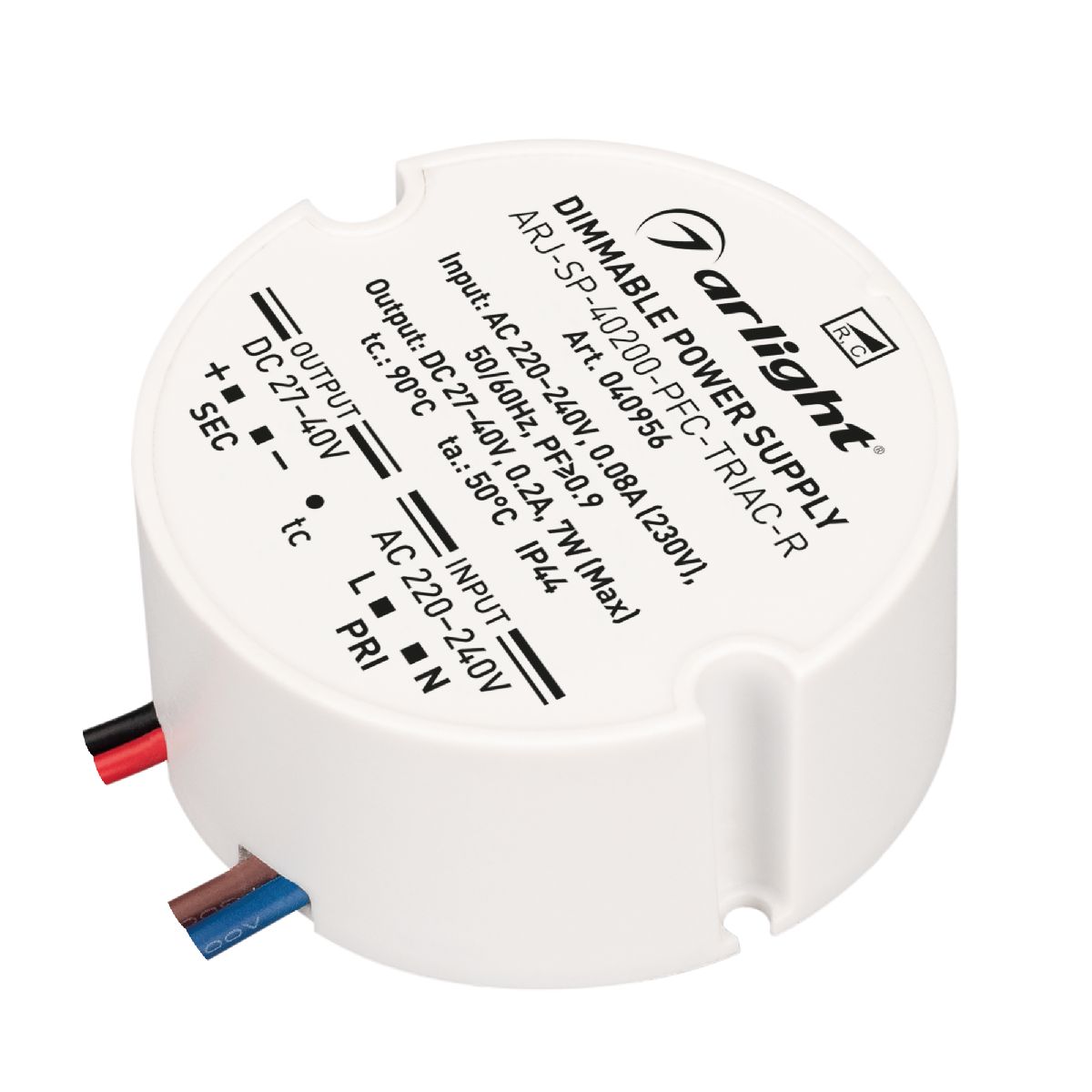 Блок питания Arlight ARJ-SP-40200-PFC-TRIAC-R (7W, 27-40V, 200mA) 040956 в Санкт-Петербурге