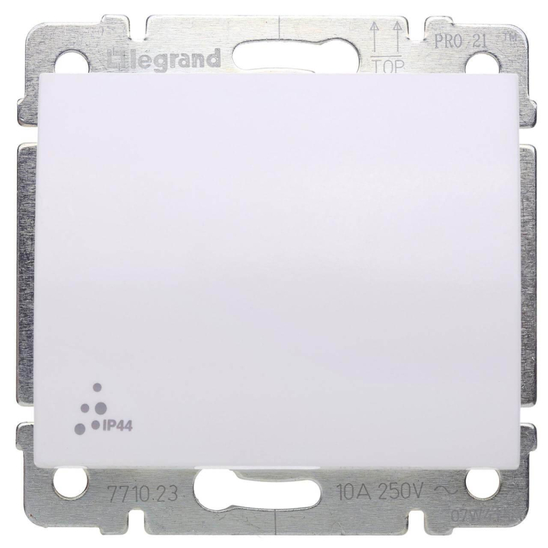 Выключатель кнопочный одноклавишный Legrand Galea Life 10A 250V IP44 белый 771023 в Санкт-Петербурге