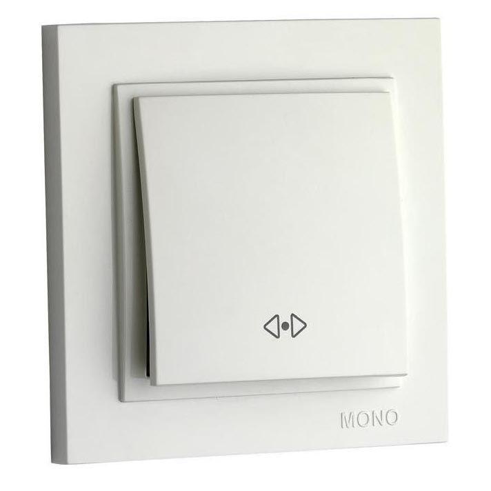 Выключатель одноклавишный перекресный Mono Electric Despina 10А 250В жемчуг 102-252525-112 в Санкт-Петербурге