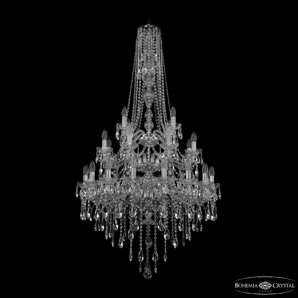 Подвесная люстра Bohemia Ivele Crystal 1415/16+8+4/300/h-155/3d Ni в Санкт-Петербурге