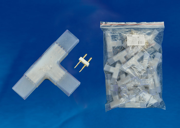 T-соединение для светодиодной ленты (UL-00002931) Uniel UTC-K-32/N21 Clear 025 Polybag в Санкт-Петербурге