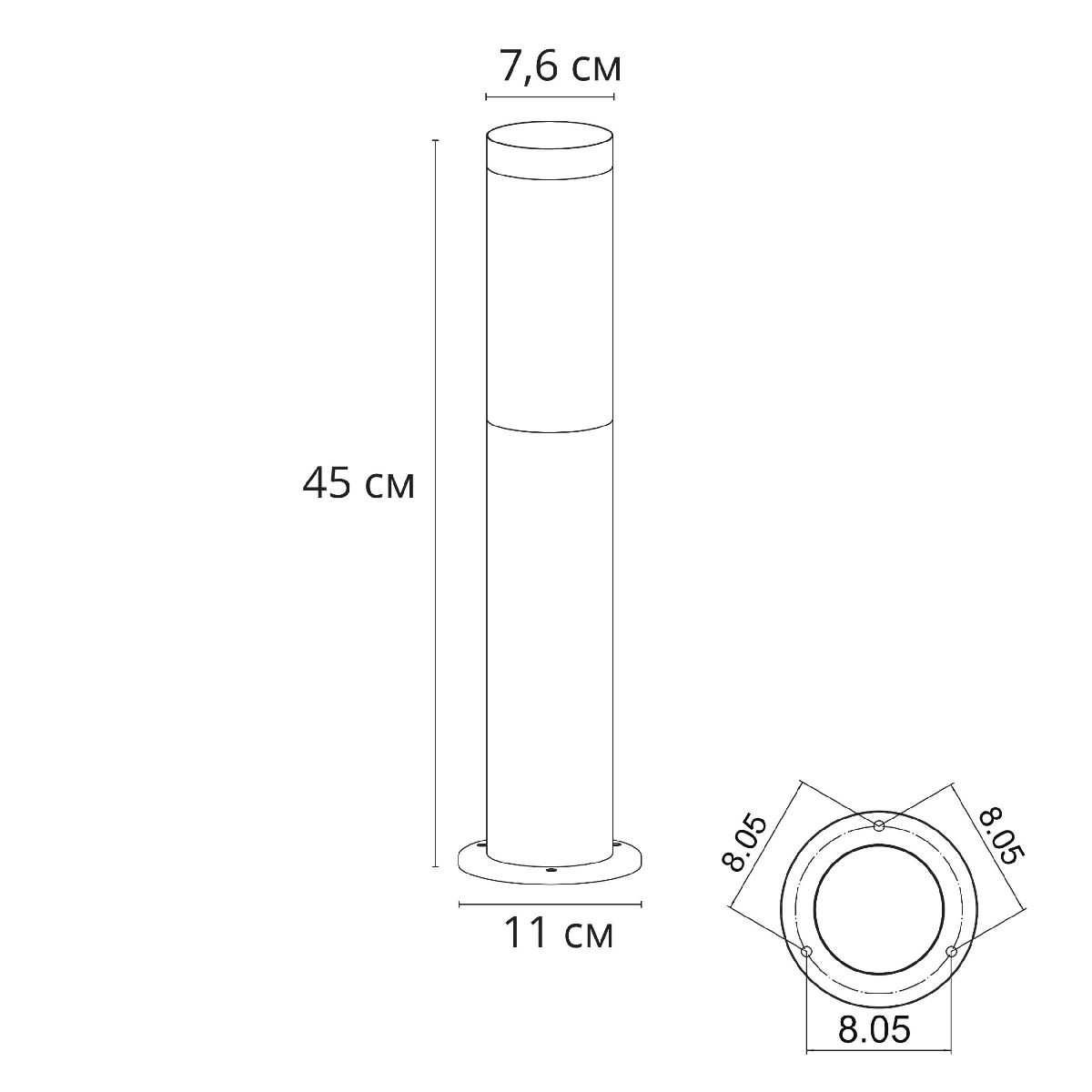 Ландшафтный светильник Arte Lamp Salire A3158PA-1BK в Санкт-Петербурге