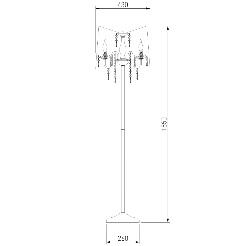 Торшер Eurosvet 2045/3F хром/белый в Санкт-Петербурге