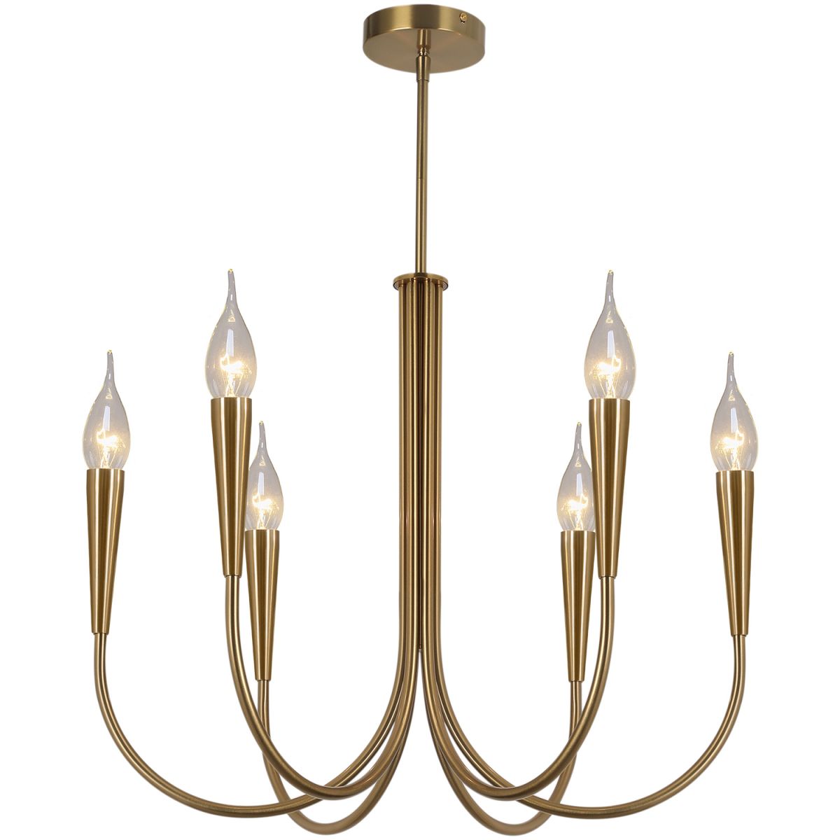 Подвесна люстра ILLUMICO IL0441-6P-79 BRASS VASE в #REGION_NAME_DECLINE_PP#