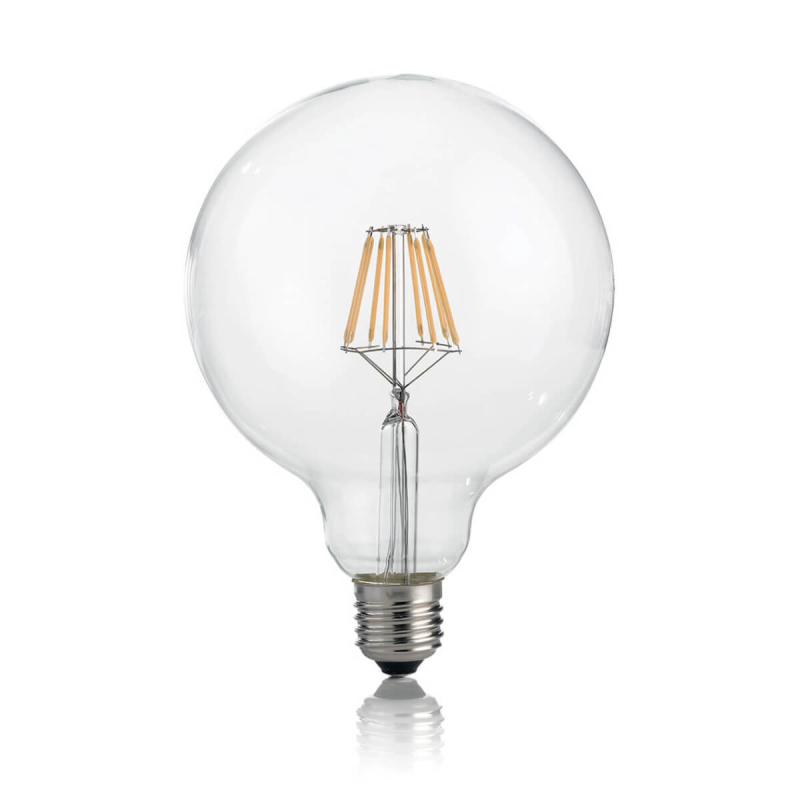 Лампа светодиодная Ideal Lux E27 8W 3000K прозрачная Classic E27 8W Globo D125 Trasp 3000K в Санкт-Петербурге