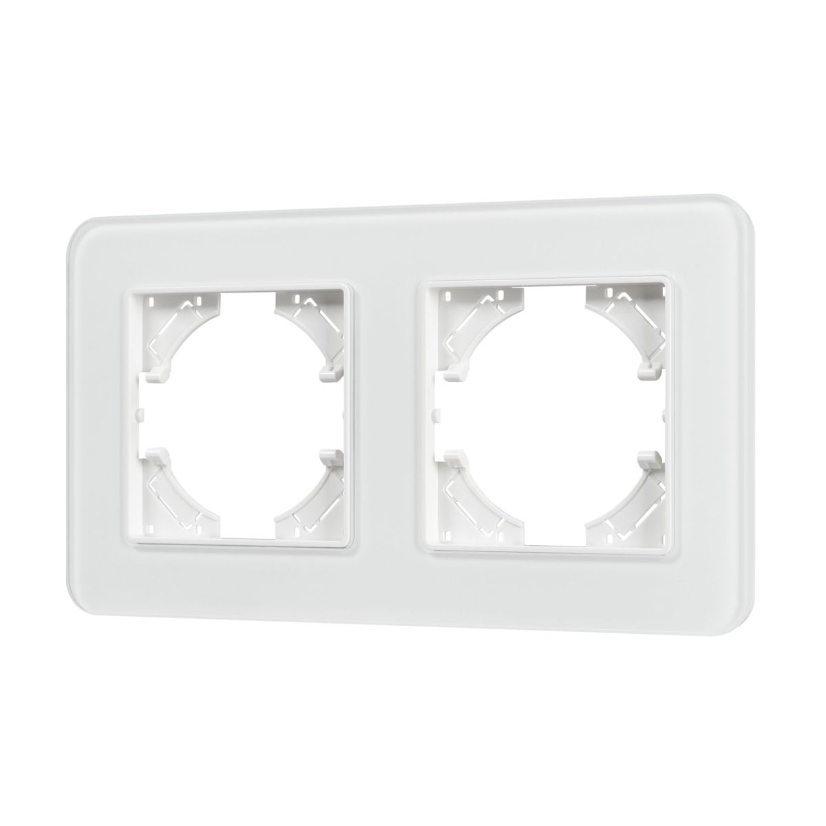 Рамка на 2 поста стеклянная Arlight FRM-OMALI-SFGS-2-WH 049708 в Санкт-Петербурге