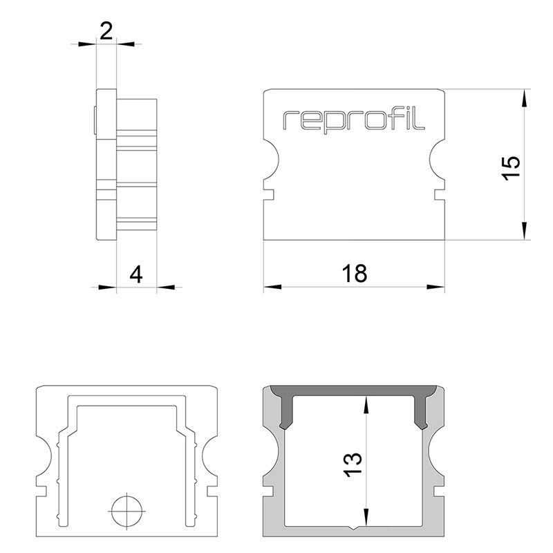 Торцевая заглушка (2 шт.) Deko-Light P-AU-02-12 978061 в Санкт-Петербурге