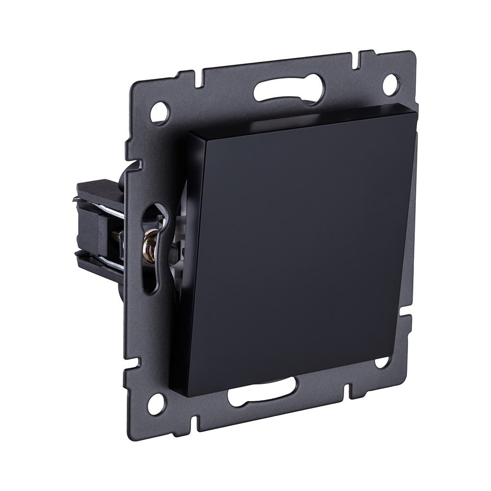 Выключатель кнопочный 1-клавишный 10А/250В, черный Kollinger REA-S-005BK для Aspekt, Eleganz, Reflex в Санкт-Петербурге