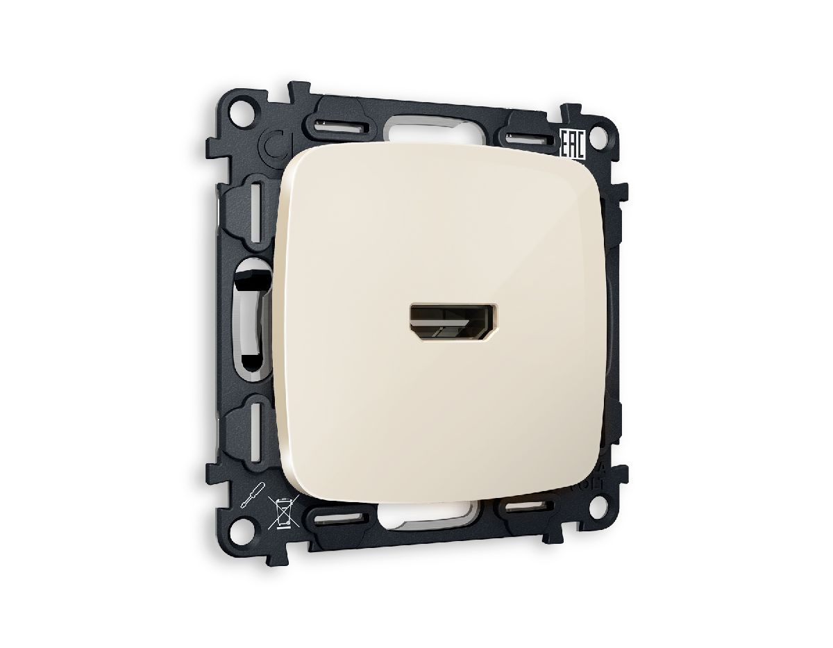 Комплект механизма розетки HDMI 2.0 40V/500mA 2.0GHz 5-18Gbit/s Ambrella Volt Omega MO314010 в Санкт-Петербурге