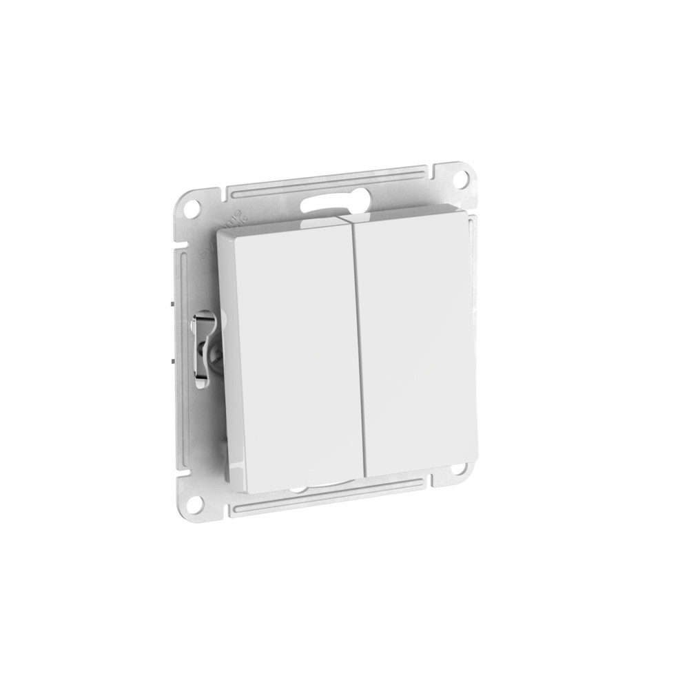 Переключатель 2-клавишный, сх.6/2, 10АХ, Systeme Electric AtlasDesign Белый ATN000165S в Санкт-Петербурге