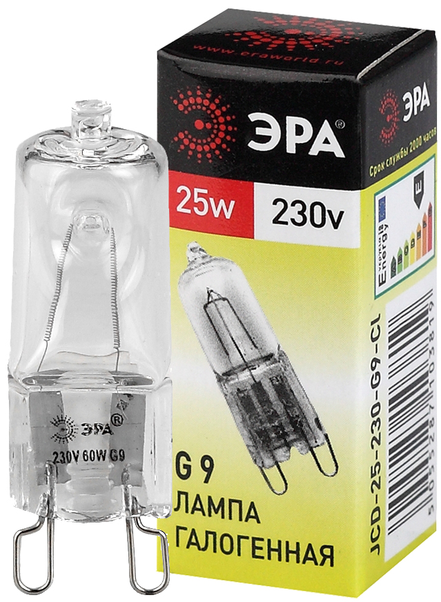 Лампа галогенная Эра G9 25W 3000K G9-JCD-25-230V-CL C0027376 УЦ в Санкт-Петербурге