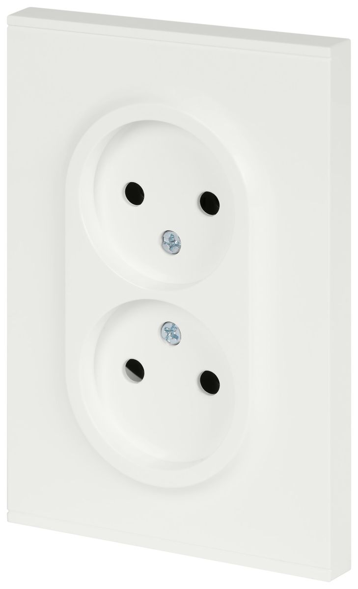 Розетка Эра Arktik 16-2107-08 без заземления двойная 2X2P 16А-250В белый матовый Б0071688 в Санкт-Петербурге