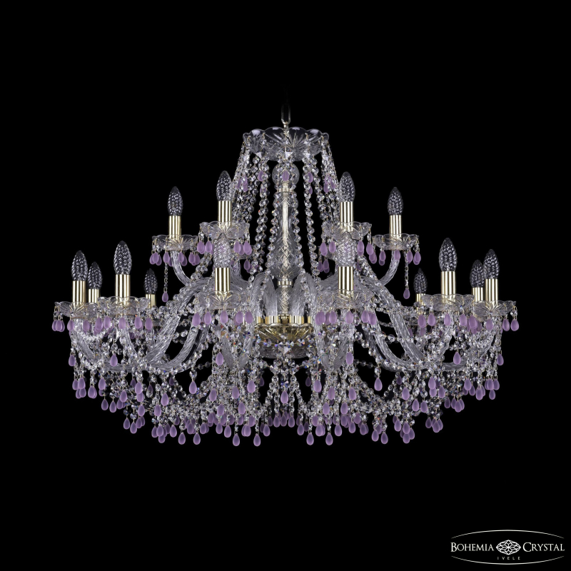 Подвесная люстра Bohemia Ivele Crystal 1410/12+6/360 G V7010 в Санкт-Петербурге