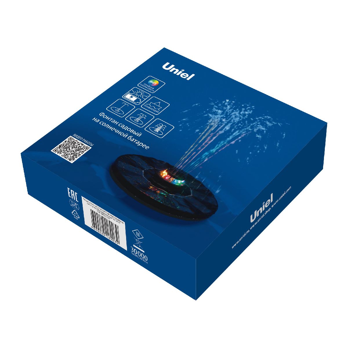 Садовый светильник на солнечной батарее Uniel USL-S-825/PT180 RGB FOUNTAIN UL-00011598 в Санкт-Петербурге