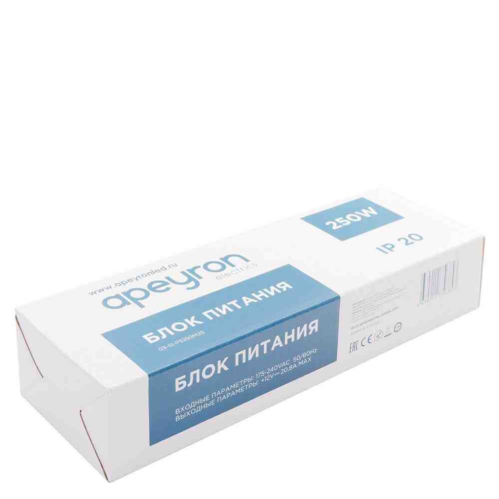 Блок питания Apeyron 12В 250Вт IP20 20,83А 03-51 в #REGION_NAME_DECLINE_PP#