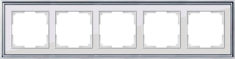 Рамка Werkel Palacio на 5 постов хром/белый WL17-Frame-05 4690389108136 в #REGION_NAME_DECLINE_PP#
