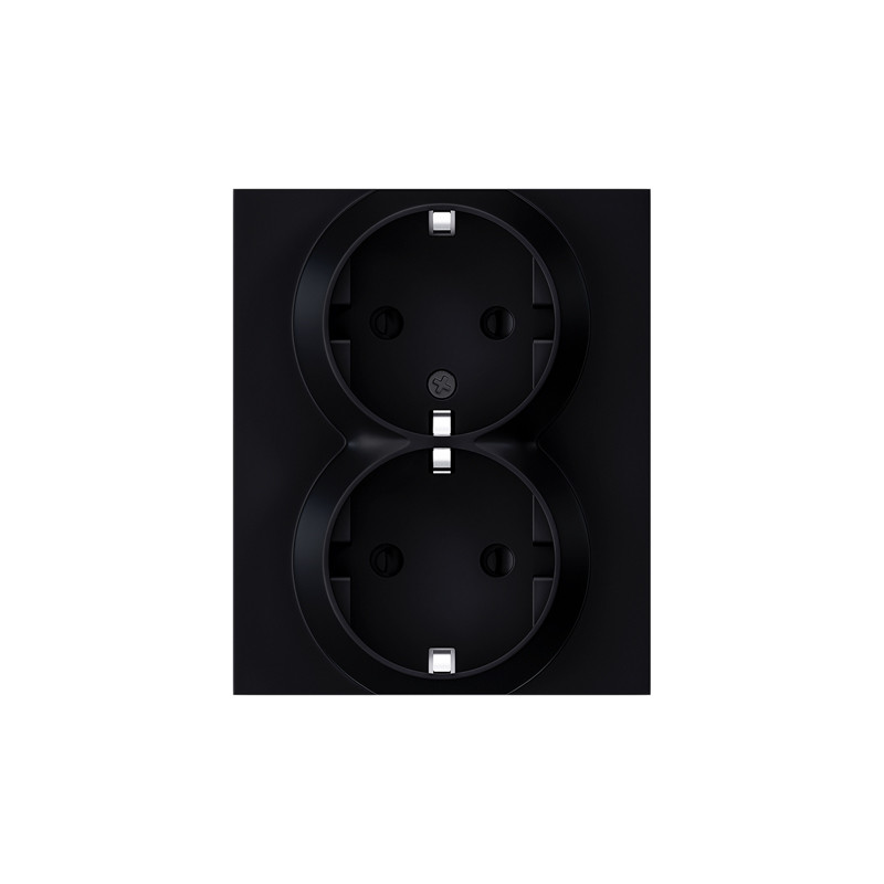 Розетка SETE 2-ая с/з с/у, со шторками 16А антрацит IP20/IP44 KRANZ KR-79-0703-4 в Санкт-Петербурге