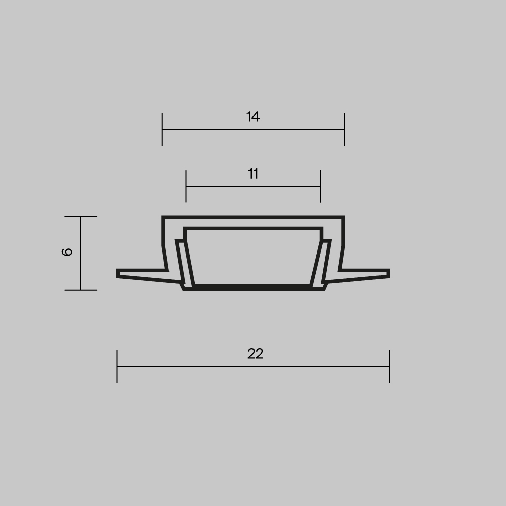 Алюминиевый профиль встраиваемый с накладным фланцем Maytoni Led Strip ALM-004-B-2M 632010 в Санкт-Петербурге