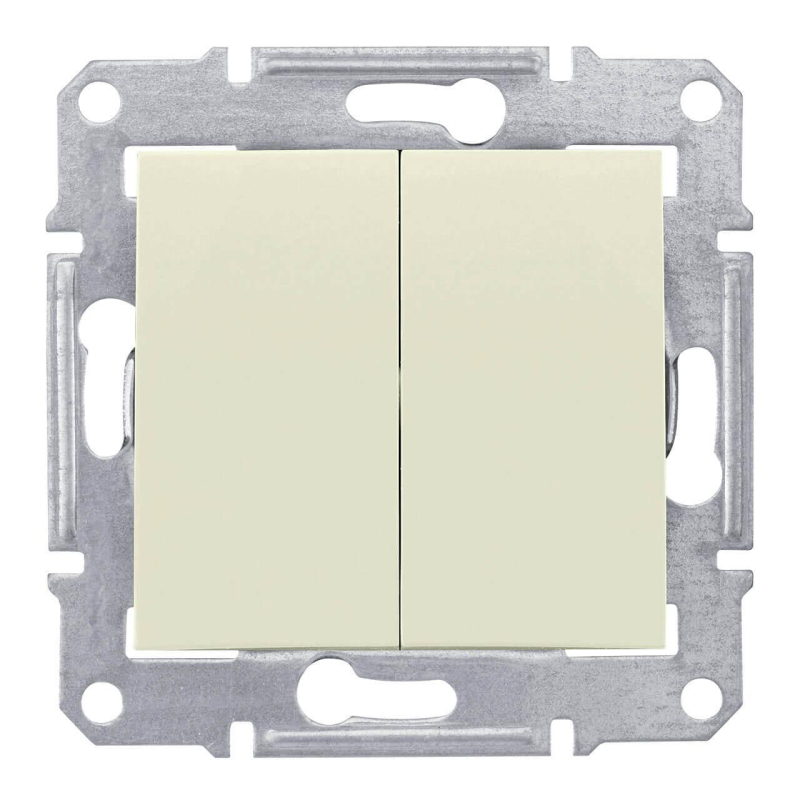 Переключатель двухклавишный Schneider Electric Sedna 10A 250V SDN0600147 в Санкт-Петербурге