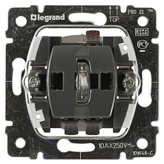Выключатель одноклавишный 2-полюсный Legrand Galea Life 10A 250V с подсветкой 775822 в Санкт-Петербурге