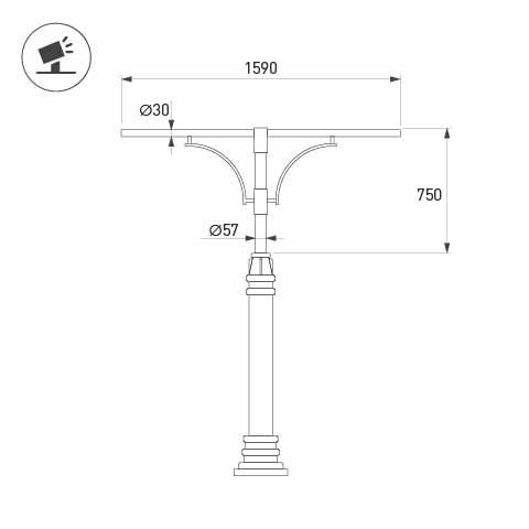 Кронштейн Arlight OXOR-SB1-2 BLACK 051632 в Санкт-Петербурге