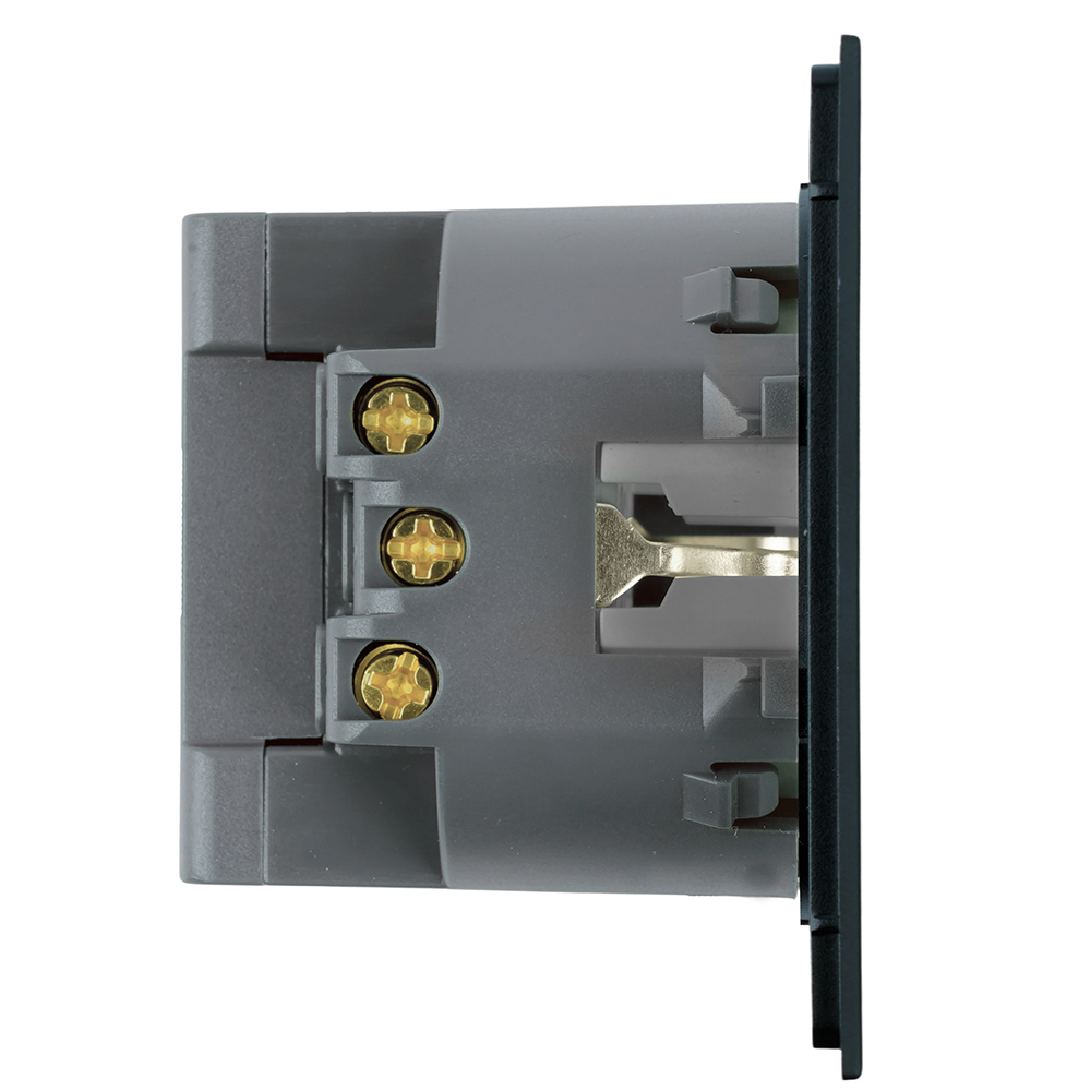 Розетка 1-местная з/ш с/з 16А + USB + Type C (механизм) Stekker Мия 250В 20W RST16-3119-05 черный бархат 50452 в #REGION_NAME_DECLINE_PP#