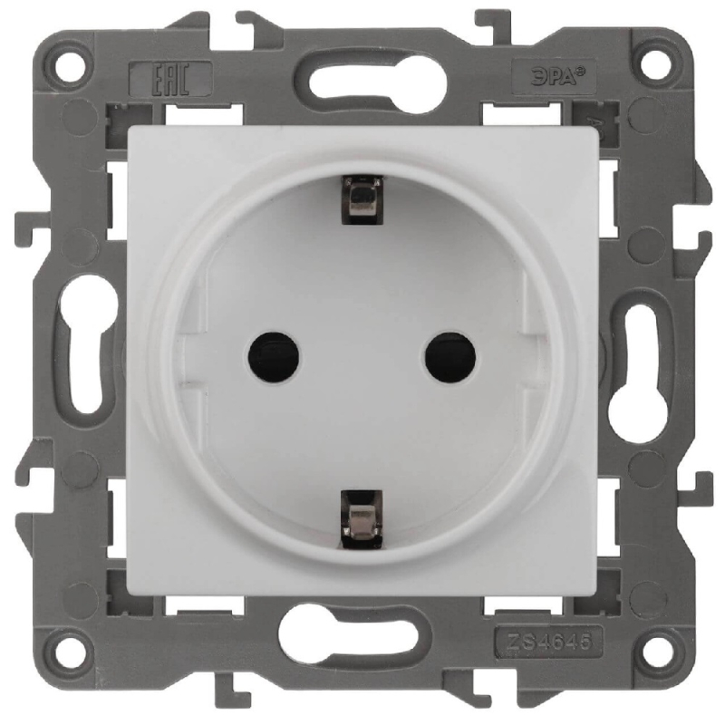 Розетка ЭРА Elegance 2P E Schuko 16A 250V 14-2101-01 Б0034264 в Санкт-Петербурге