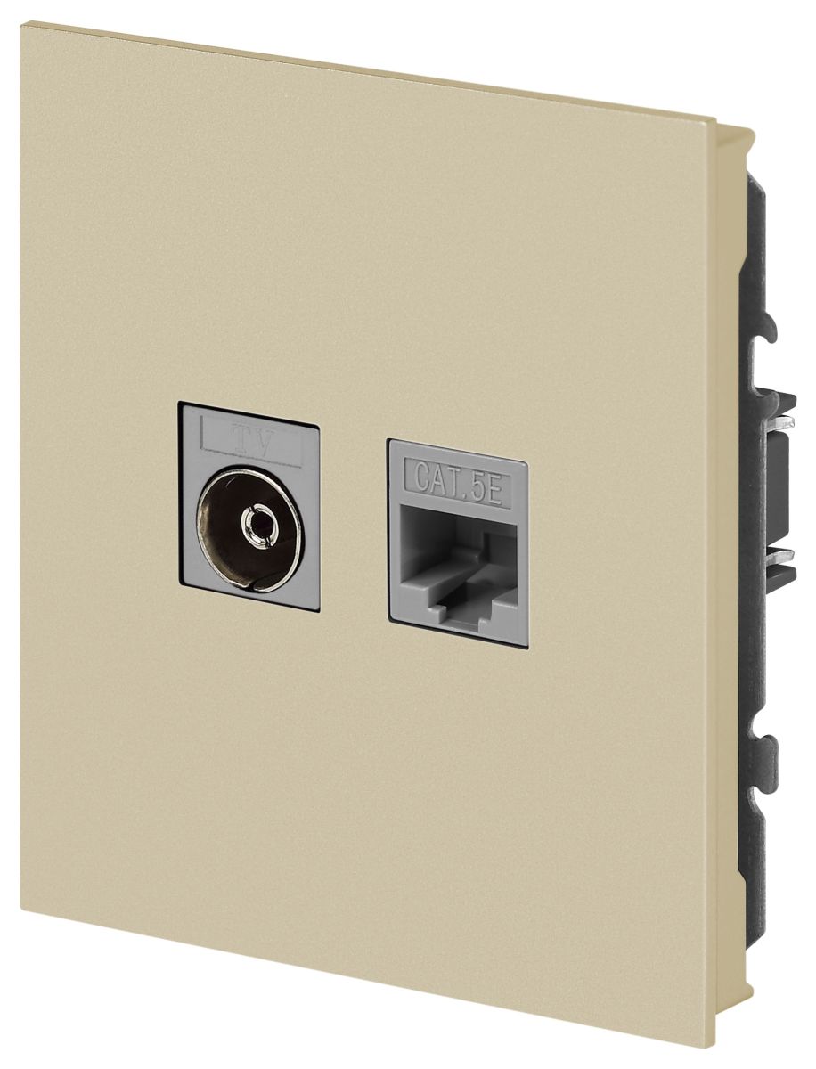 Розетка Эра Arktik 16-3110-04 комбинированная RJ45+TV шампань Б0070497 в Санкт-Петербурге