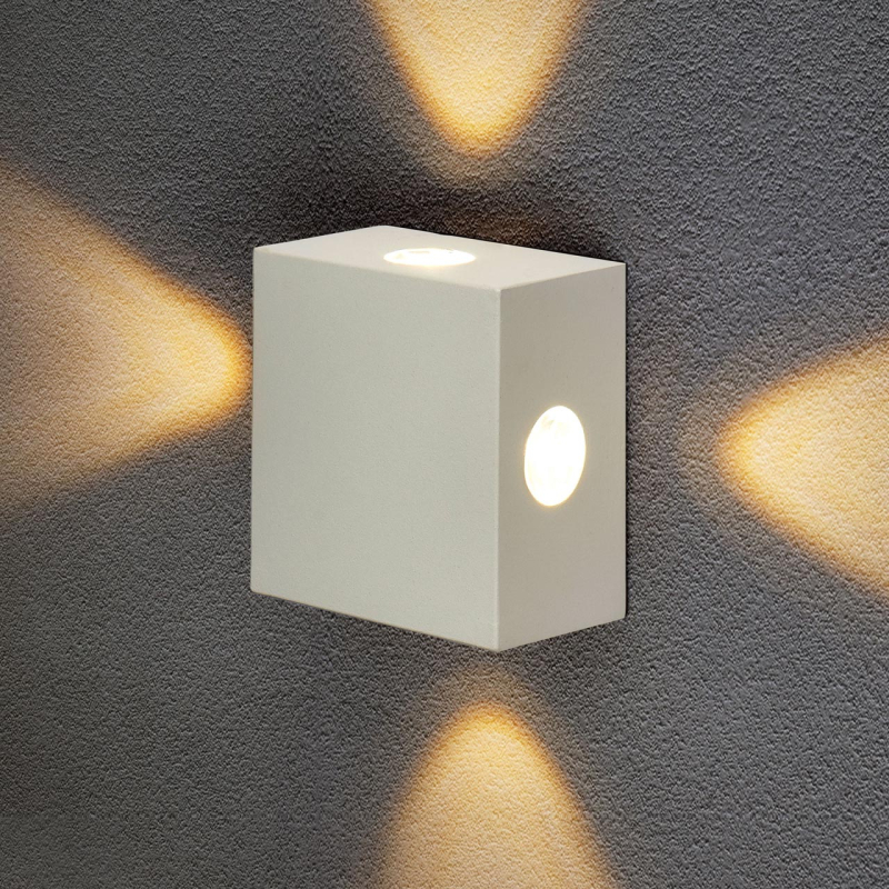 Уличный настенный светодиодный светильник Elektrostandard 1601 Techno LED Kvatra белый 4690389116391 в Санкт-Петербурге