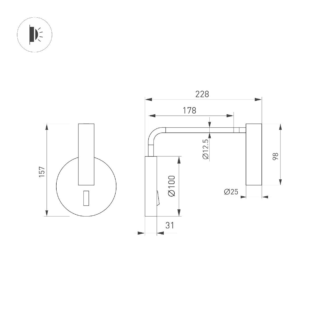 Бра Arlight SP-VERDI-LONG-WALL-3W Warm3000 051666 в Санкт-Петербурге