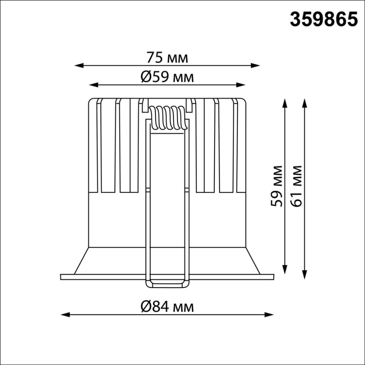 Встраиваемый светильник с переключателем цв. температуры Novotech Wir Brillo 359865 в Санкт-Петербурге