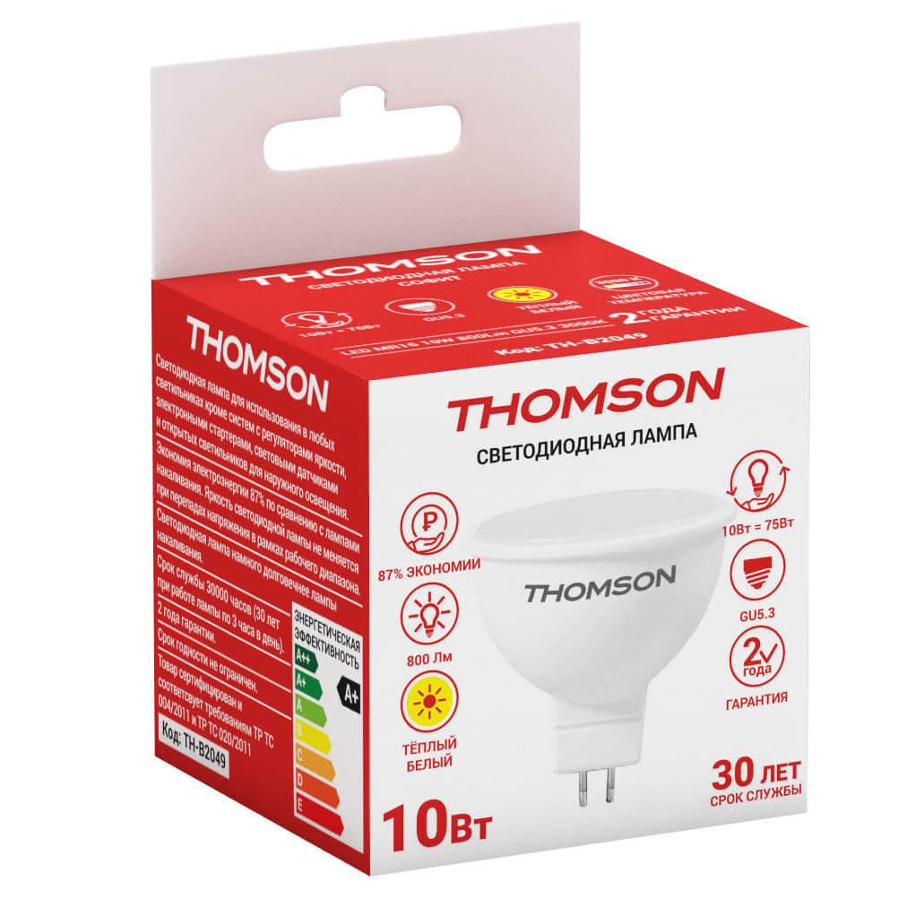 Лампа светодиодная Thomson GU5.3 10W 3000K TH-B2049 УЦ в Санкт-Петербурге