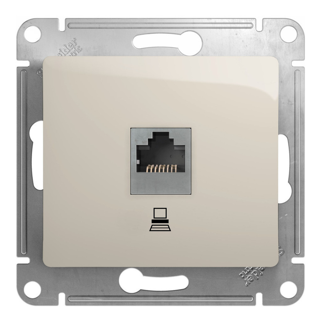 Розетка компьютерная RJ45 кат.5E Systeme Electric Glossa Молочный GSL000981K в Санкт-Петербурге