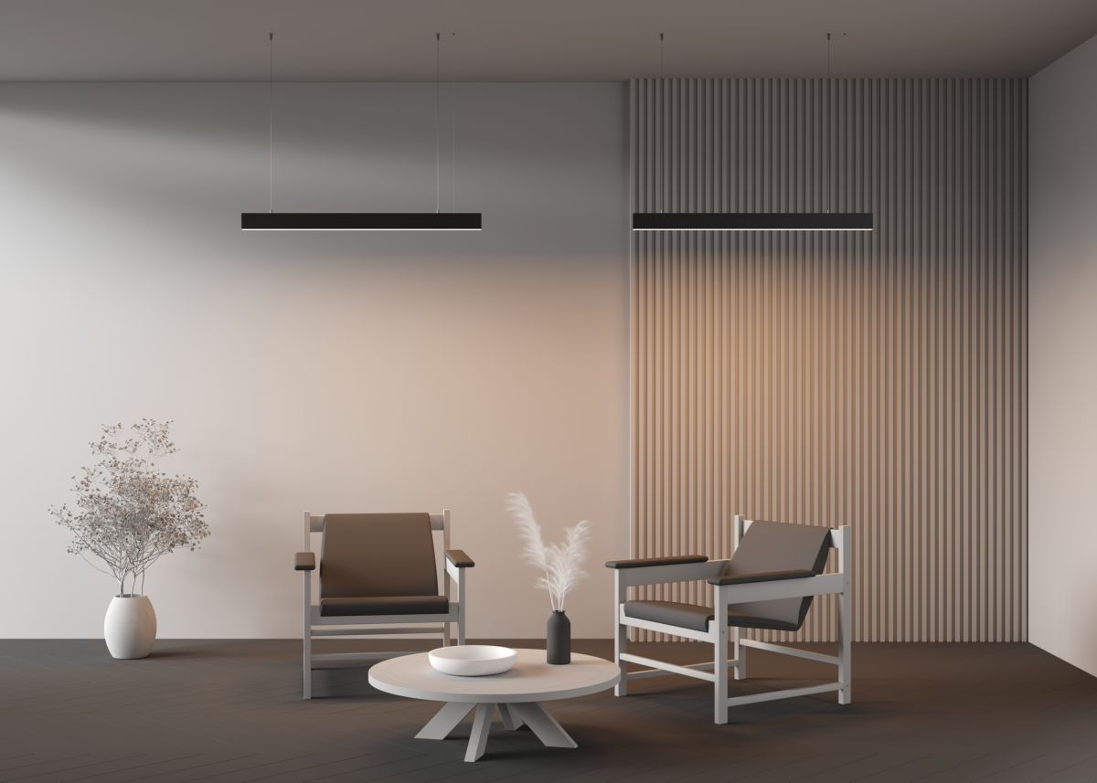 Линейный подвесной светильник Maytoni Technical 3000K 35x67 (Черный, 1 м) LL312043 в Санкт-Петербурге