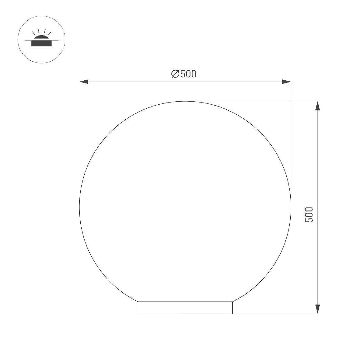 Ландшафтный светильник Arlight KT-GLOBE-R500-15W Warm3000 051030 в Санкт-Петербурге