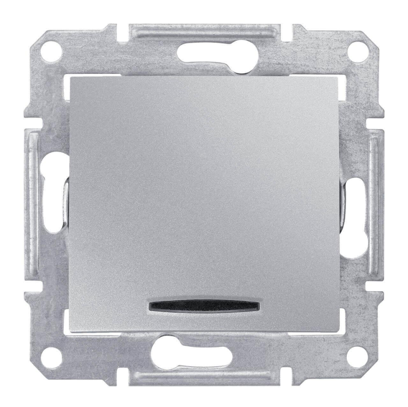 Выключатель кнопочный с синей подсветкой Schneider Electric Sedna 10A 250V SDN1600160 в Санкт-Петербурге