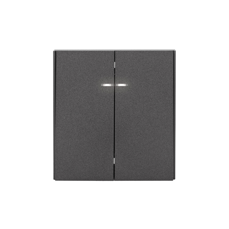 Выключатель STRONG 2 кл с подсветкой 10А с/у графит KRANZ KR-78-0714-6 в #REGION_NAME_DECLINE_PP#